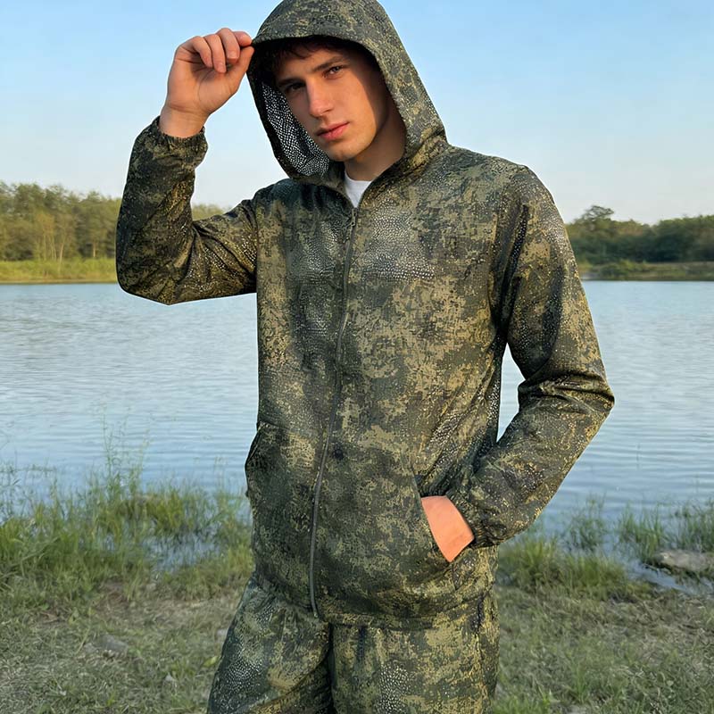 Outdoor Hunting Hoodie - Tactical Hoodies Suits Camo Mesh Hiking