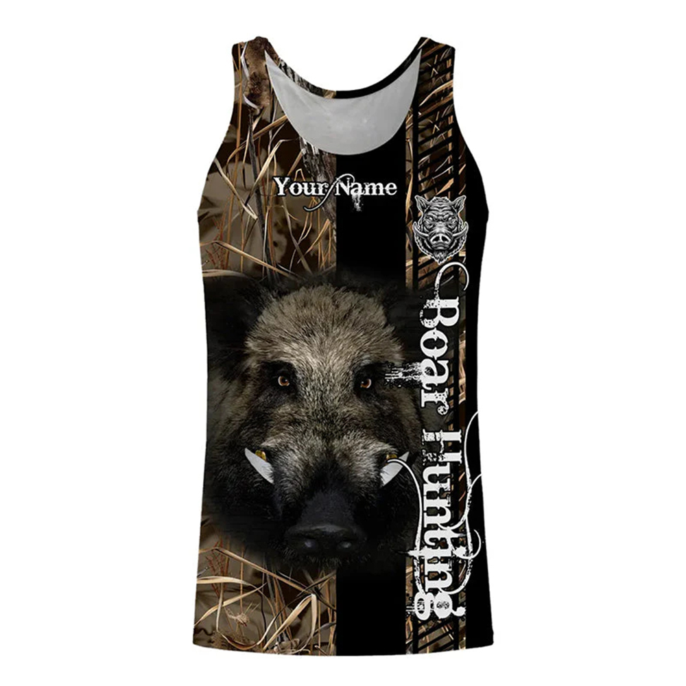 Custom Name Boar Hunter Tank T - Wildman Hunting & Outdoor review and price