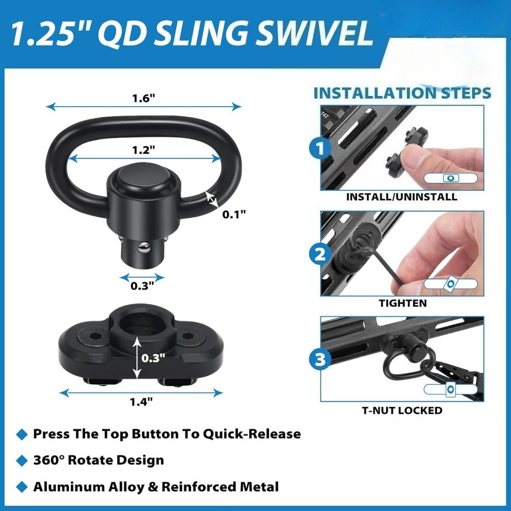 Tactical 2 Point Rifle Sling Q - Rifle Sling Swivel review and price