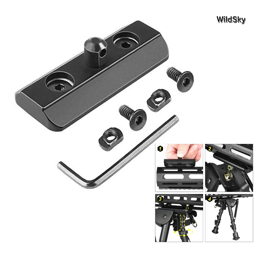 WildSky M-lok Mount Picatinny  - Bipod Rifle Mount review and price