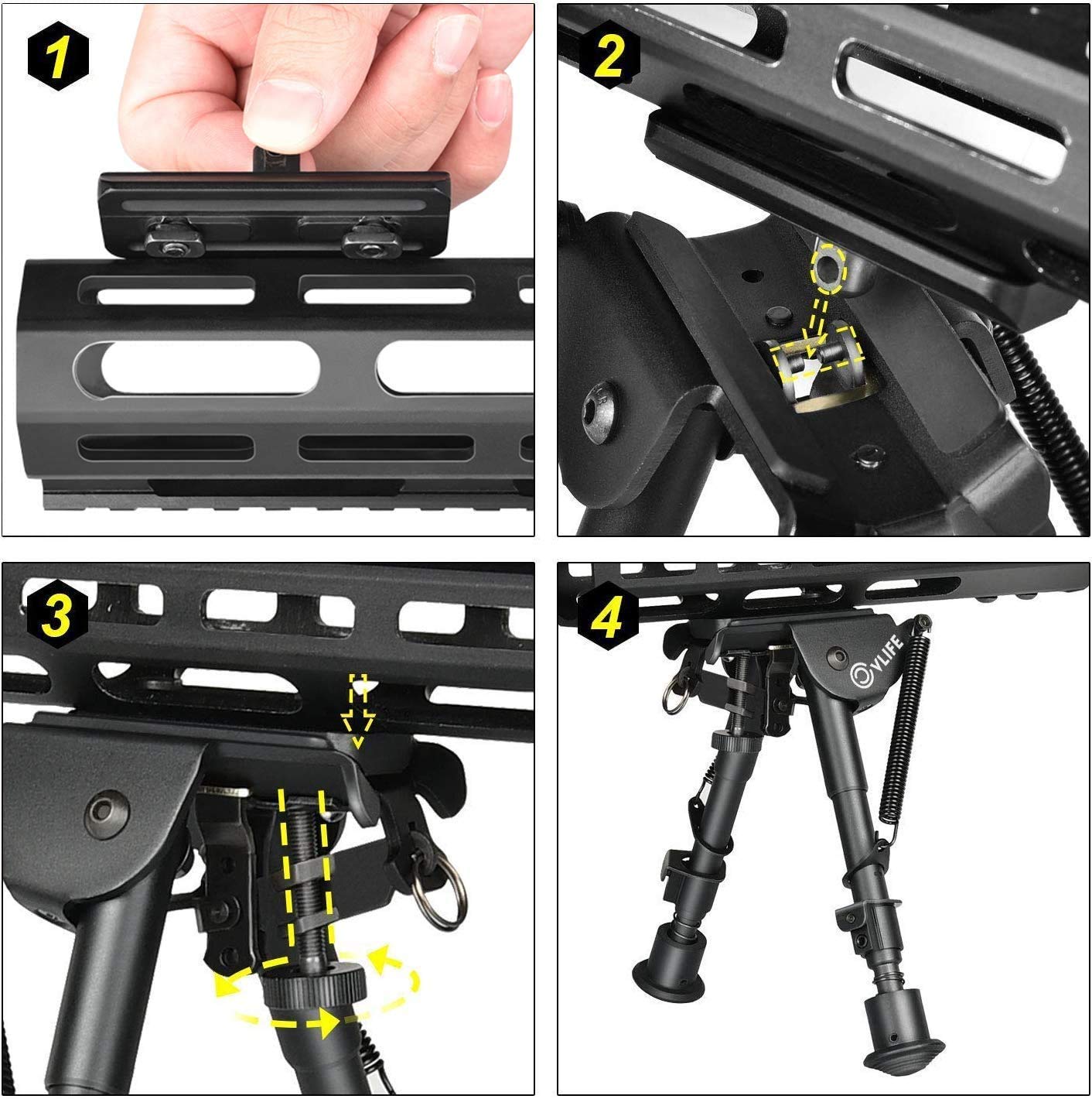 WildSky M-lok Mount Picatinny  - Bipod Rifle Mount review and price