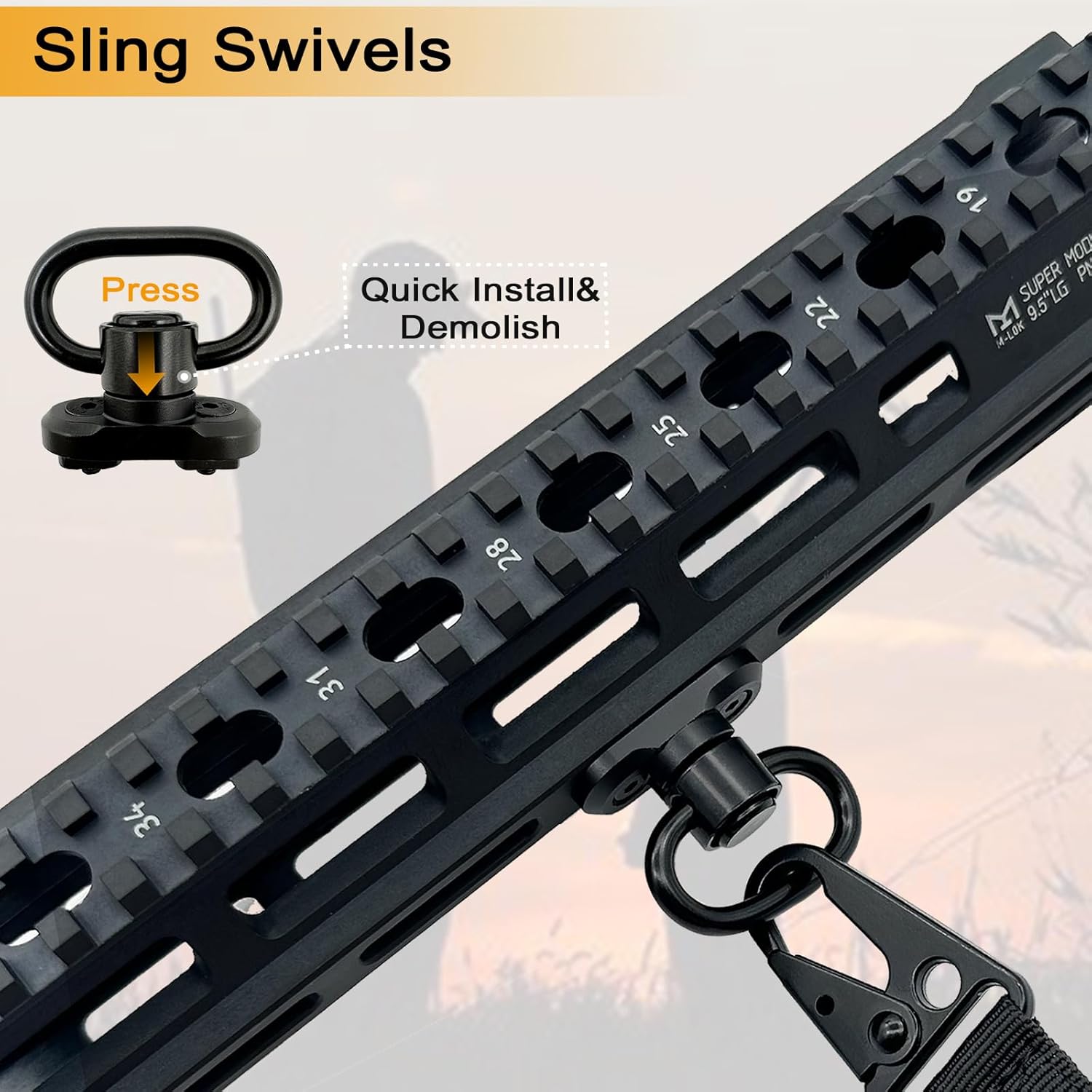 2 Point QD Rifle Sling with Le - Rifle Sling Swivel review and price