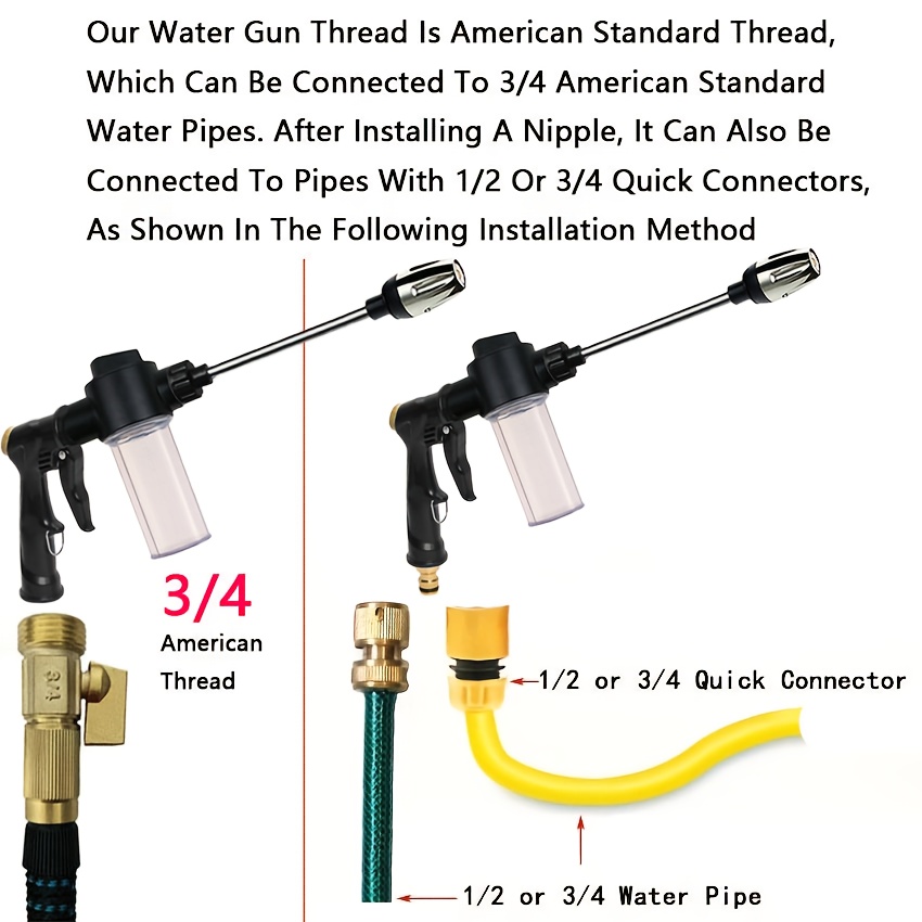 Garden Watering Gun Hose Nozzl - Gun Cleaning Rod review and price